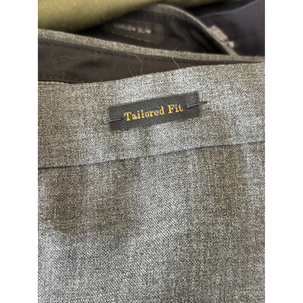 Jos A Bank Reserve VBC Italian Wool Pants 46R Gray Tailored Fit NWT Unhemmed - Picture 3 of 10